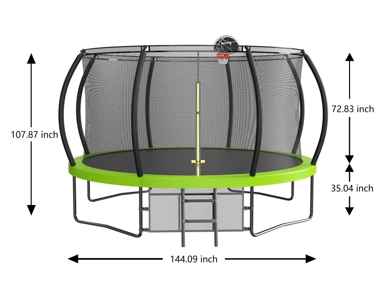 big trampoline 12ft Green
