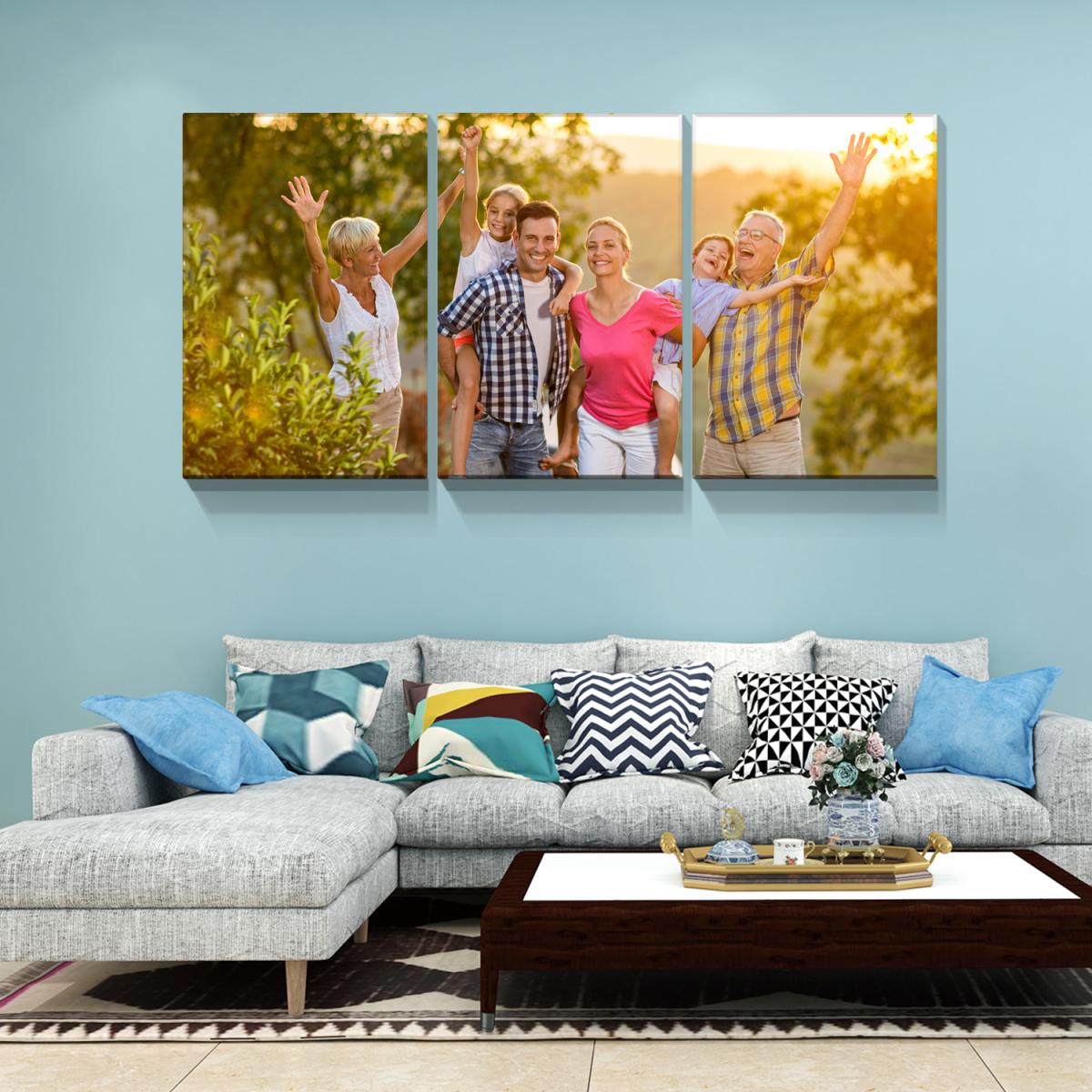 3 Panels Customize Canvas Prints with Your Photo Canvas Wall Art- Personalized Canvas Picture, Customized To Any Style,Gifts for Family, Wedding, Friends, Home Decoration,Pet/Animal