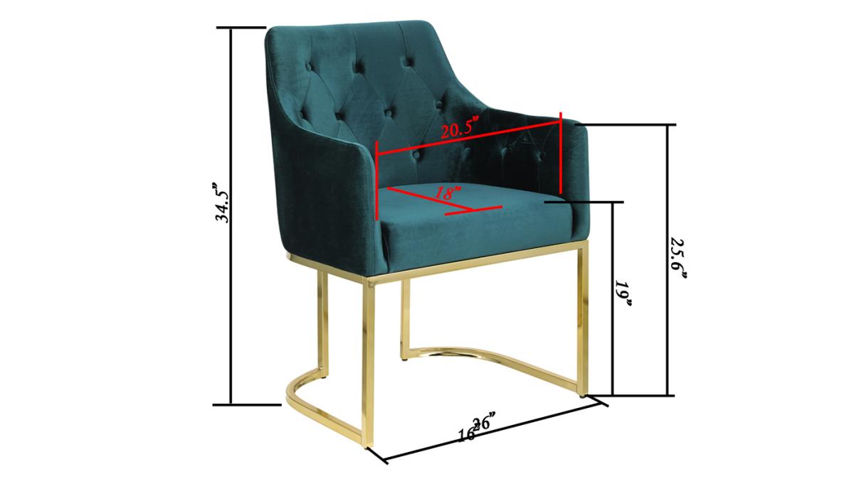 LOZENGE Plaid Gold Base Accent Chair