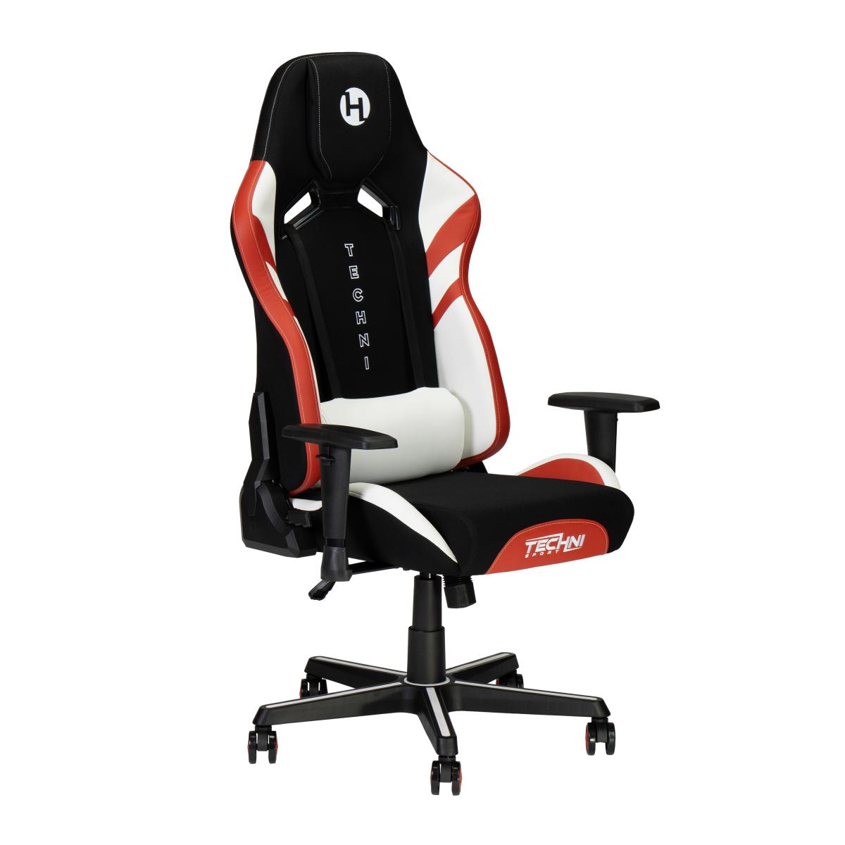 Techni Sport Tsf72 Echo Gaming Chair - Black with Red & White