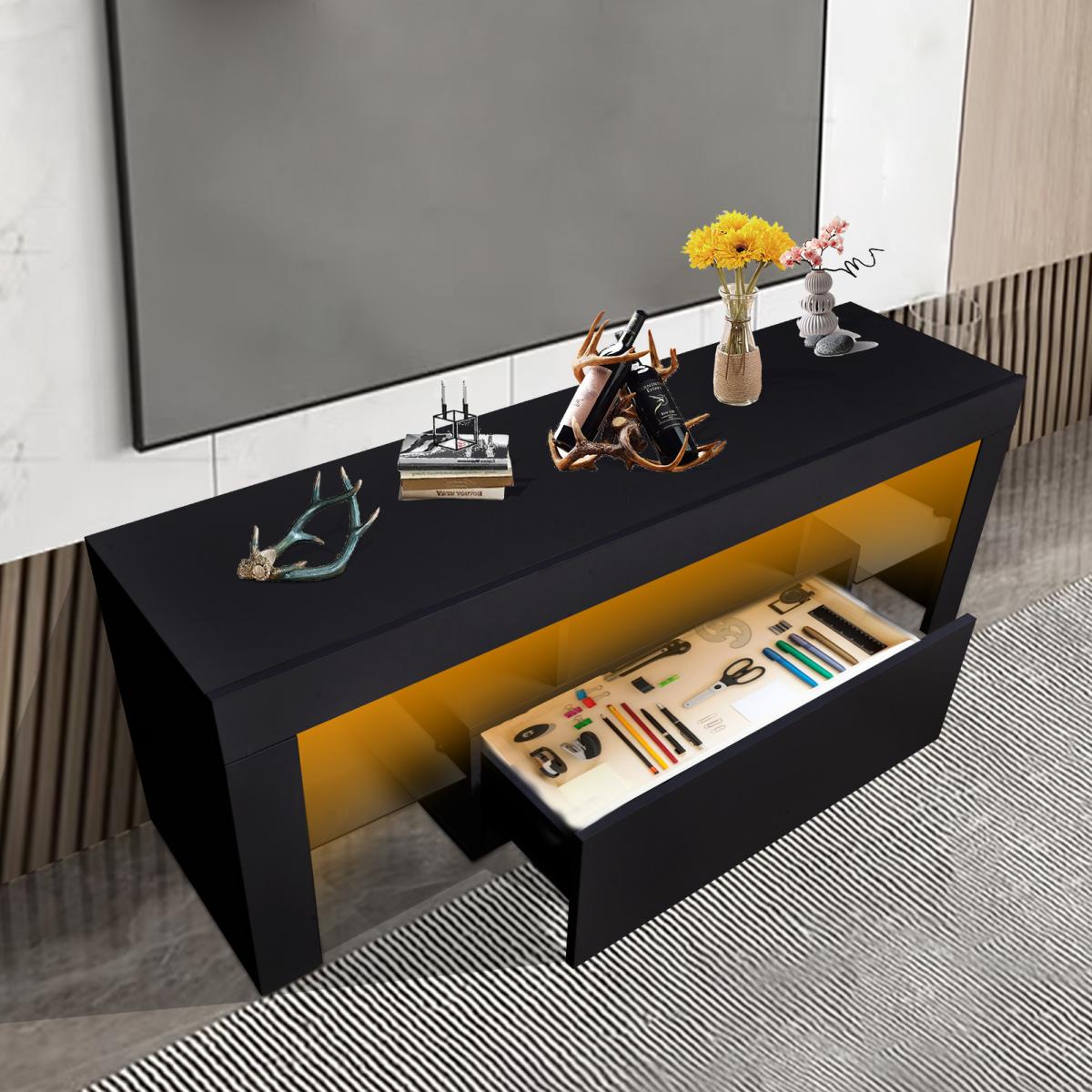 TV stand with Storage 43 inch Led Modern Tv Media Console Entertainment Center with Drawer Tv cabinet for Living Room Bedroom
