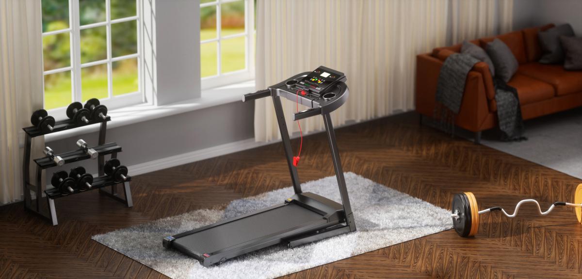 Treadmills - 2.5 Hp hydraulic folding removable treadmill with 3-speed incline adjustment, 12 preset programs, 3 countdown modes, heart rate, bluetooth and more, suitable for home and gym use