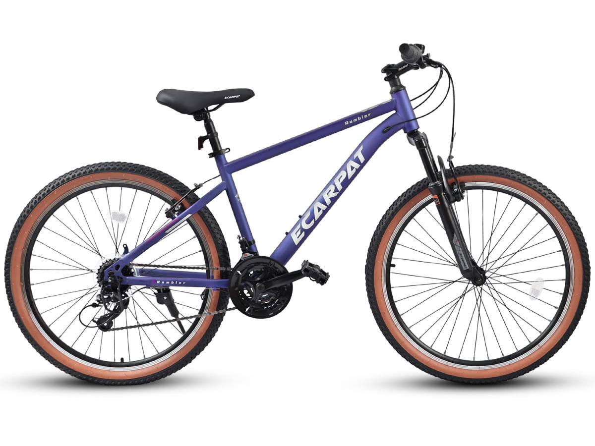 A26301 Ecarpat Mountain Bike 26 Inch Wheels, 21-Speed Mens Womens Trail Commuter City Mountain Bike, Carbon steel Frame V Brakes Grip Shifter Front Fork Bicycles