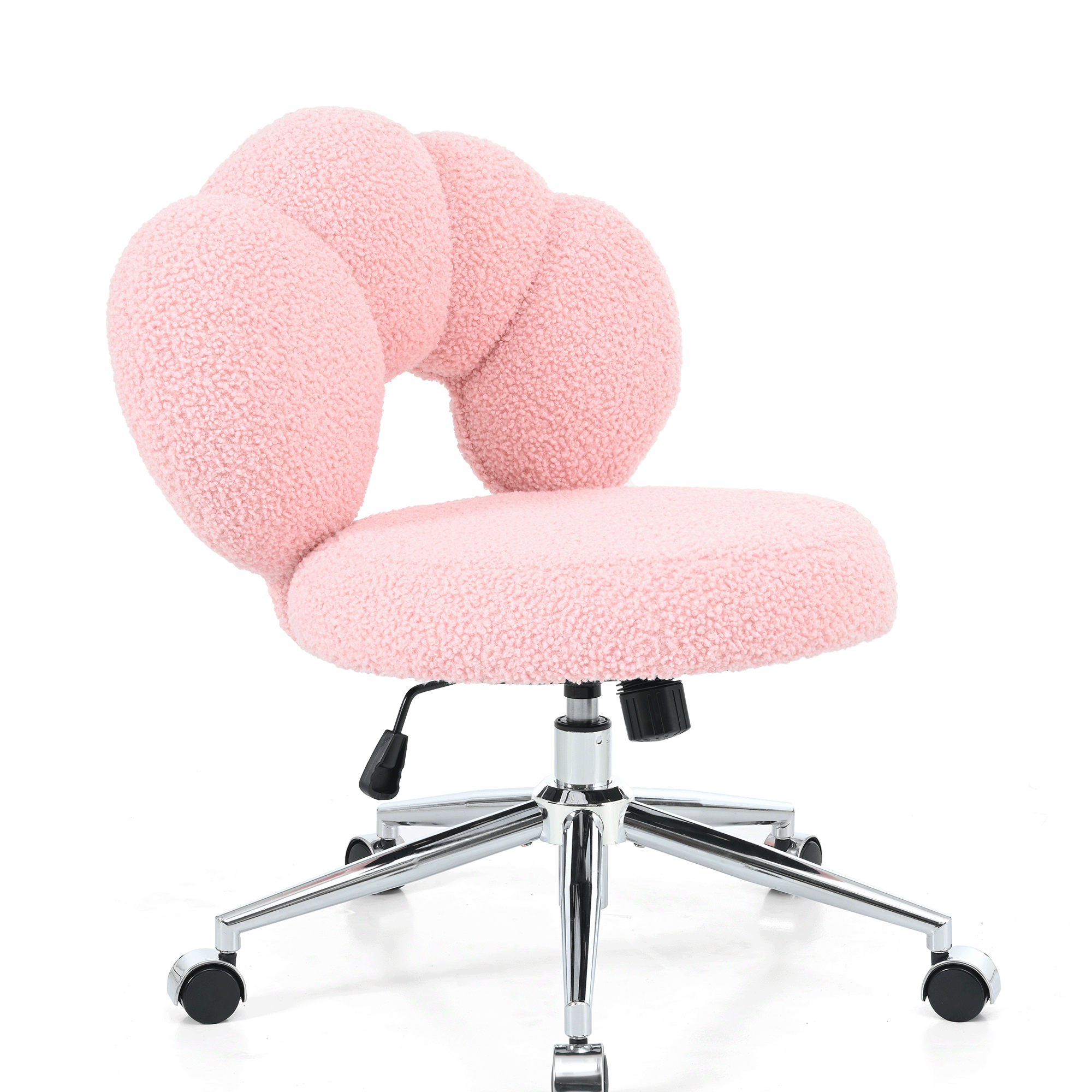 360°Swivel Height Adjustable,Swivel Chair,Teddy fabric,home office chair